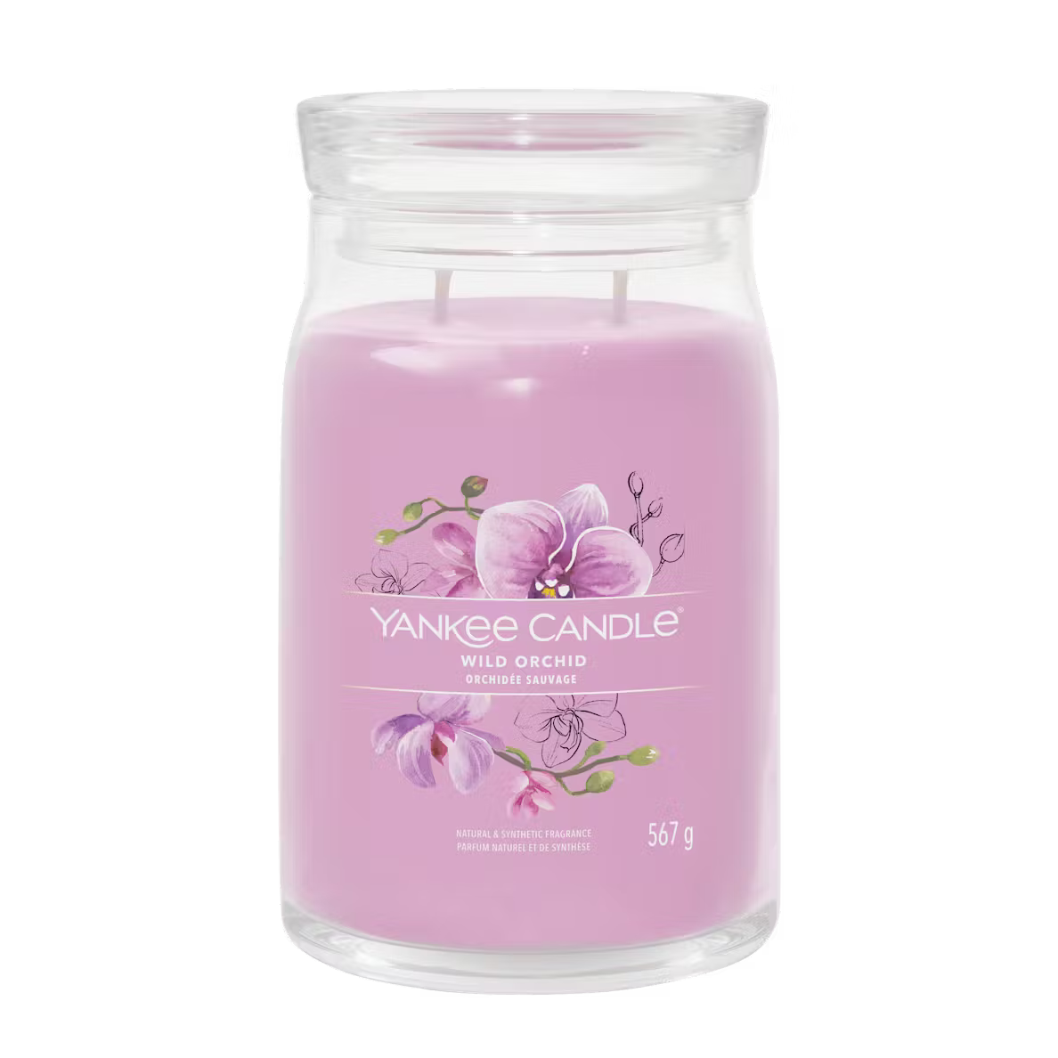 Yankee Candle Wild Orchid Large Jar Candle 567g – Two Wick Glass Jar Floral Fragrance